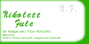 nikolett fule business card