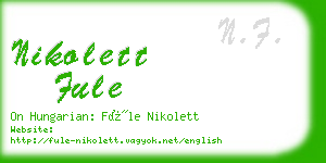 nikolett fule business card